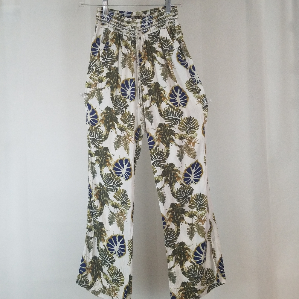 REWASH WIDE LEG TROPICAL PANTS SIZE L Junior